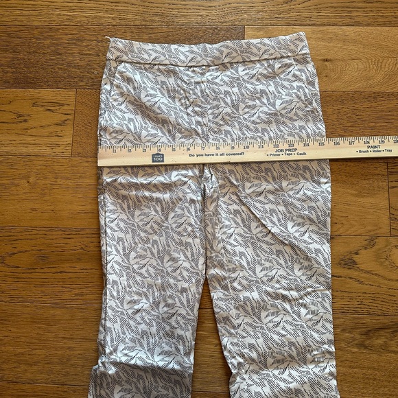 Jules & Leopold Black and White Leaf Print Pull On Ankle Trousers S - Picture 11 of 11